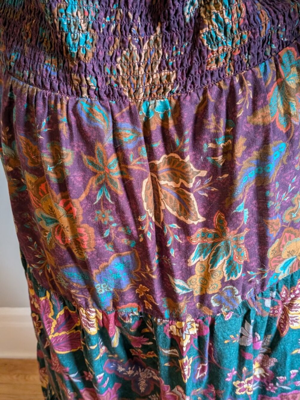Anthropologie Josephine Dark Floral Maxi Dress Summer Sundress Strappy Size XL - Picture 13 of 14